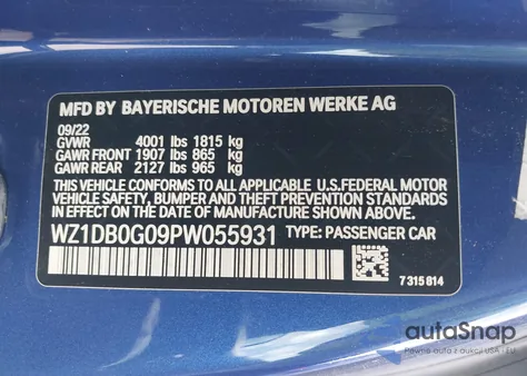 2023 Toyota Gr Supra 3.0 Premium from USA, damaged, VIN WZ1DB0G09PW055931
